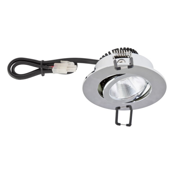 EVN Power-LED Leuchte Chrom schwenkbar rund 83x37mm 8,4W 2700K 960lm 21-40° IP20