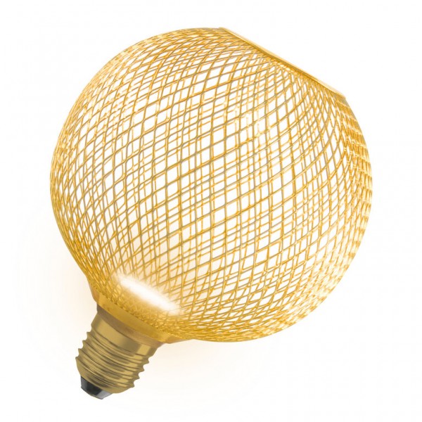 Osram / Ledvance Decor Globe LED Flat 3.5-28W 827 warmweiß 300lm E27 matt gold 100° 220-240V