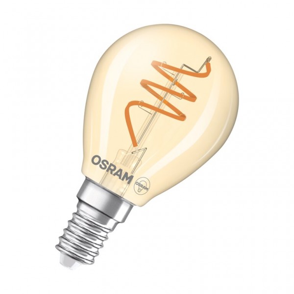 Osram / Ledvance Vintage 1906 Tropfen P LED Filament Spiral 4.9-40W 922 extra warmweiß 470lm dimmbar E14 Gold 300° 220-240V