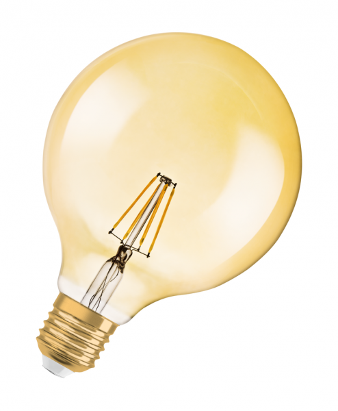 Osram / Ledvance Vintage 1906 Globe G125 LED Filament 4-35W 824 extra warmweiß 410lm E27 gold 300° 220-240V