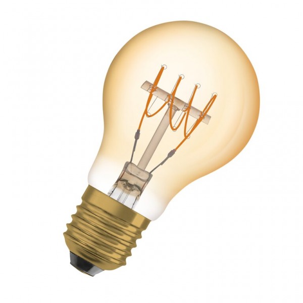 Osram / Ledvance Vintage 1906 Classic A LED Filament 4.8-35W 822 extra warmweiß 400lm dimmbar E27 gold 320° 220-240V