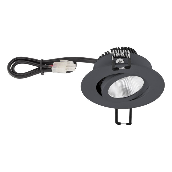 EVN Power-LED Leuchte anthrazit schwenkbar rund 83x32mm 6W 3000K 620lm 21-40° IP20