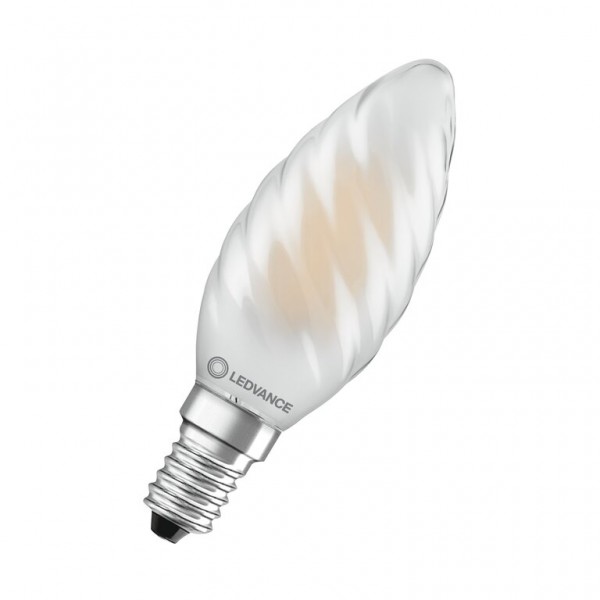 Osram / Ledvance Kerze BW LED Filament Superior 3.4-40W 940 kaltweiß 470lm dimmbar E14 matt gedreht 300° 220-240V