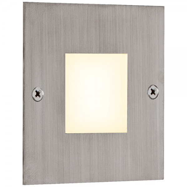 EVN LED Leuchte Edelstahl Optik viereckig 74x74x9mm 0,6W 3000K 12V IP44