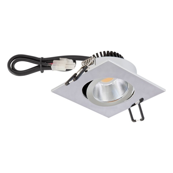 EVN Power-LED Leuchte Chrom schwenkbar viereckig 83x83x32mm 6W 3000K 620lm 21-40° IP20