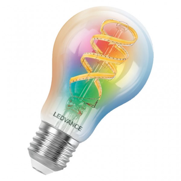 Osram / Ledvance Multicolor Classic A LED Filament Smart+ 4.8-40W 827…865 RGBW einstellbar 470lm dimmbar E27 klar 320° 220-240V