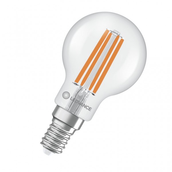 Osram / Ledvance Superior Tropfen P LED Filament UltraEfficient 3.8-60W 827 warmweiß 806lm E14 klar 320° 220-240V