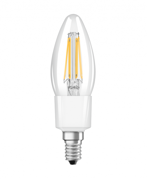 Osram / Ledvance Classic B LED Filament WIFI Smart+ 4-40W 827 warmweiß 470lm dimmbar E14 klar 300° 220-240V