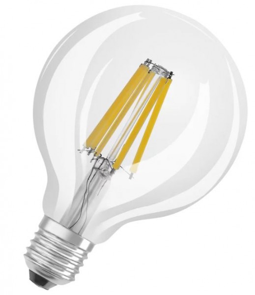 Osram / Ledvance Superstar+ Globe G95 LED Filament 11-100W 940 kaltweiß 1521lm dimmbar E27 klar 300° 220-240V