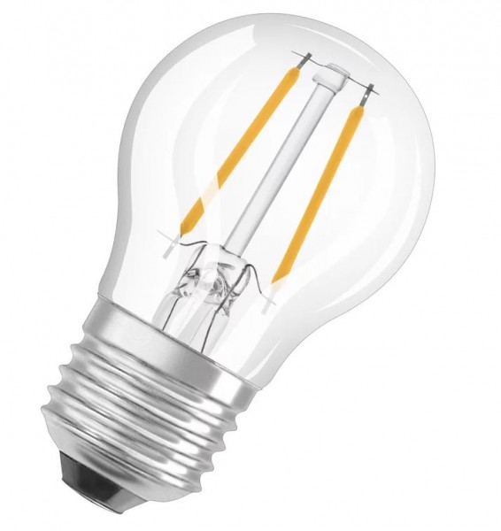 Osram / Ledvance Superstar+ Tropfen P LED Filament 3.4-40W 940 kaltweiß 470lm dimmbar E27 klar 300° 220-240V