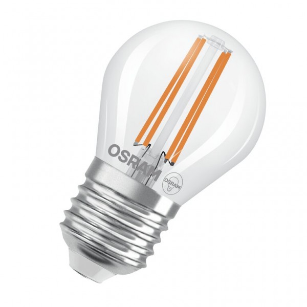 Osram / Ledvance Tropfen P LED Filament UltraEfficient 2.2-40W 827 warmweiß 470lm E27 klar 320° 220-240V