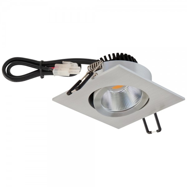 EVN Power-LED Leuchte Aluminium poliert schwenkbar viereckig 83x83x37mm 8,4W 4000K 1060lm 21-40° IP20