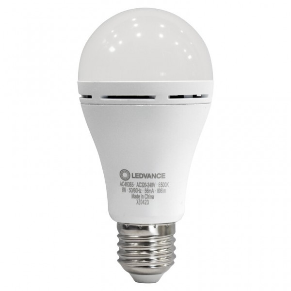 Osram / Ledvance Classic A LED Rechargeable 8-60W 865 kaltweiß 806lm AC/DC E27 matt 180° 220-240V