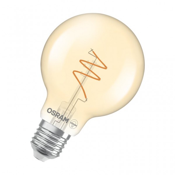 Osram / Ledvance Vintage 1906 Globe G80 LED Filament Spiral 4.9-40W 922 extra warmweiß 470lm dimmbar E27 Gold 300° 220-240V