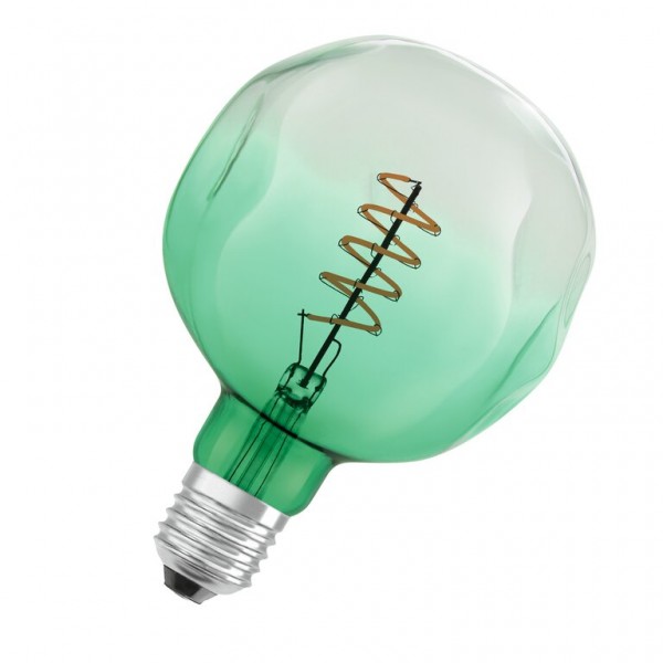 Osram / Ledvance Vintage 1906 Globe ET124 LED Filament 4.5-18W 816 extra warmweiß 180lm dimmbar E27 grün 360° 220-240V