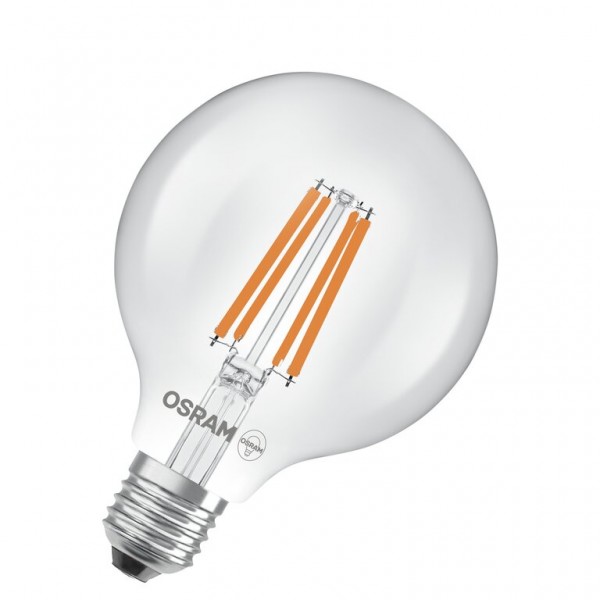 Osram / Ledvance Globe G95 LED Filament UltraEfficient 5-75W 840 kaltweiß 1055lm E27 klar 330° 220-240V