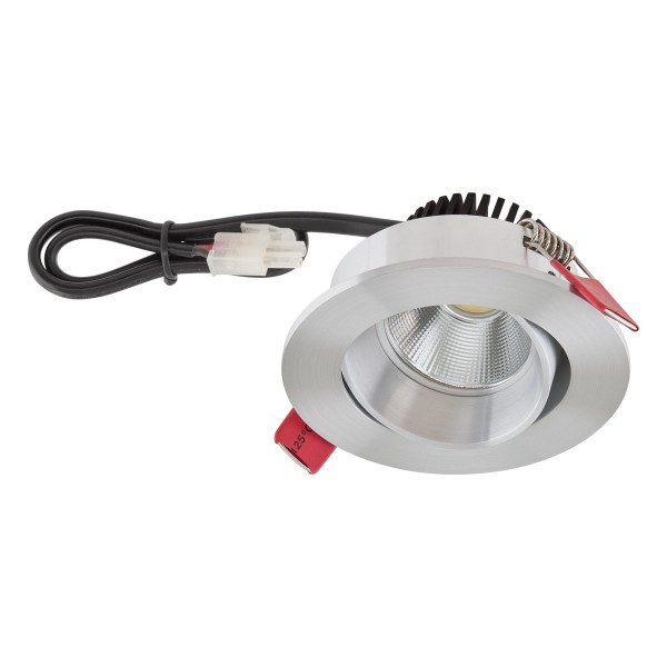 EVN Power-LED Leuchte Aluminium poliert schwenkbar rund 85x58mm 6W 2000-3000K 60 bis 600lm 21-40° 220-240V IP20