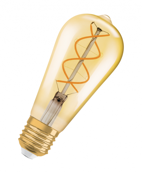 Osram / Ledvance Vintage 1906 Edison LED Filament 4-28W 820 extra warmweiß 300lm dimmbar E27 gold 300° 220-240V