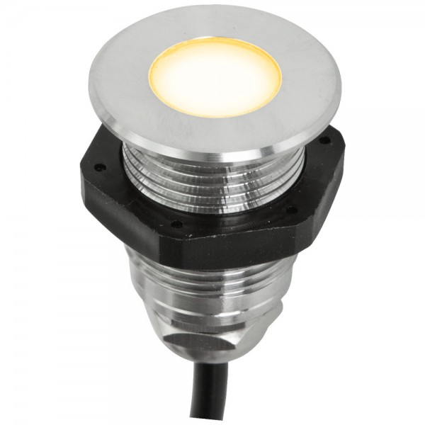 EVN LED Leuchte Edelstahl Optik rund 30x42mm 0,6W 3000K >80° 12V IP68