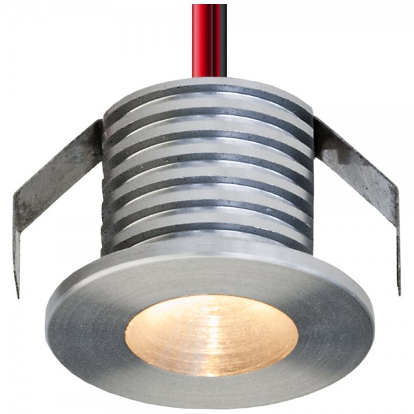 EVN LED Lichtpunkt Edelstahl Optik rund 25x19mm 1W 3000K 60lm 41-80° IP20