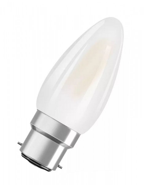 Osram / Ledvance Superstar+ Kerze B LED Filament 3.4-40W 927 warmweiß 470lm dimmbar B22d matt 300° 220-240V