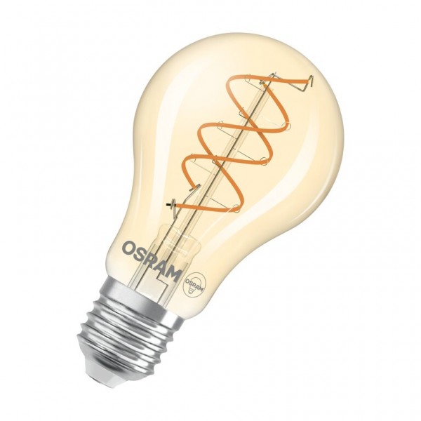 Osram / Ledvance Vintage 1906 Classic A LED Filament Spiral 8-60W 922 extra warmweiß 806lm dimmbar E27 Gold 300° 220-240V