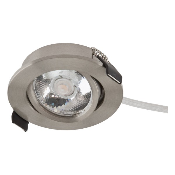 EVN LED Leuchte Chrom schwenkbar rund 64x28mm 3W 3000K 210lm 5-10° 100-240V IP20