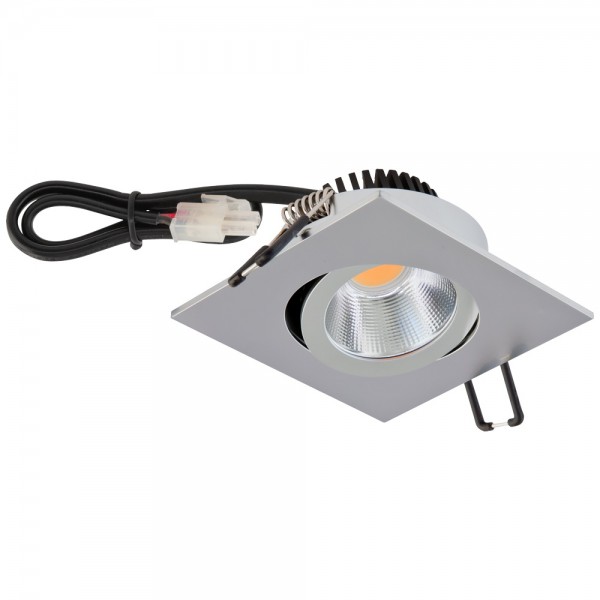 EVN Power-LED Leuchte Chrom matt schwenkbar viereckig 83x83x37mm 8,4W 3000K 1010lm 21-40° IP20