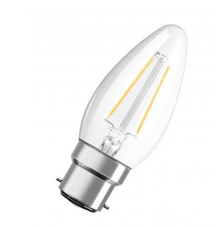 Osram / Ledvance Star Kerze B LED Filament Retrofit 2.5-25W 827 warmweiß 250lm B22d klar 300° 220-240V