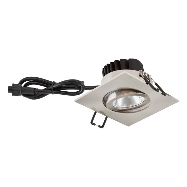 EVN Power-LED Leuchte Edelstahl Optik schwenkbar viereckig 83x83x48,5mm 6W 3000K 620lm 21-40° IP65