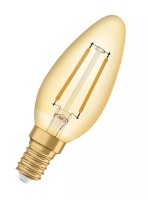Osram LED Vintage 1906 Classic B Filament Gold 1,5-12W/824 E14 120lm klar warmweiß 300° nicht dimmbar