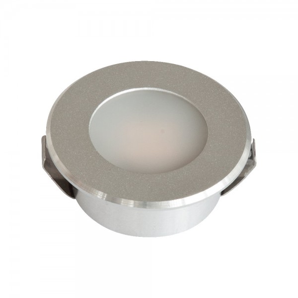 EVN LED Leuchte Silber rund 35x14mm 1,2W 3000K 100lm >80° 12V IP20