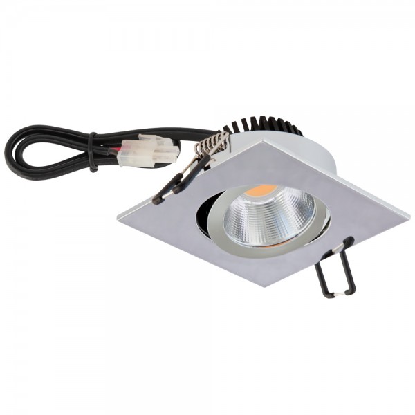 EVN Power-LED Leuchte Chrom schwenkbar viereckig 83x83x37mm 8,4W 4000K 1060lm 21-40° IP20