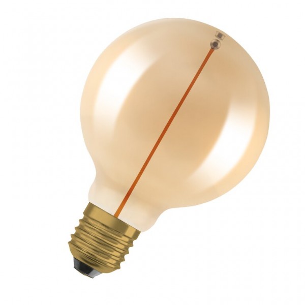 Osram / Ledvance Vintage 1906 Globe G95 LED Filament 2.2-12W 827 warmweiß 120lm E27 gold 320° 220-240V