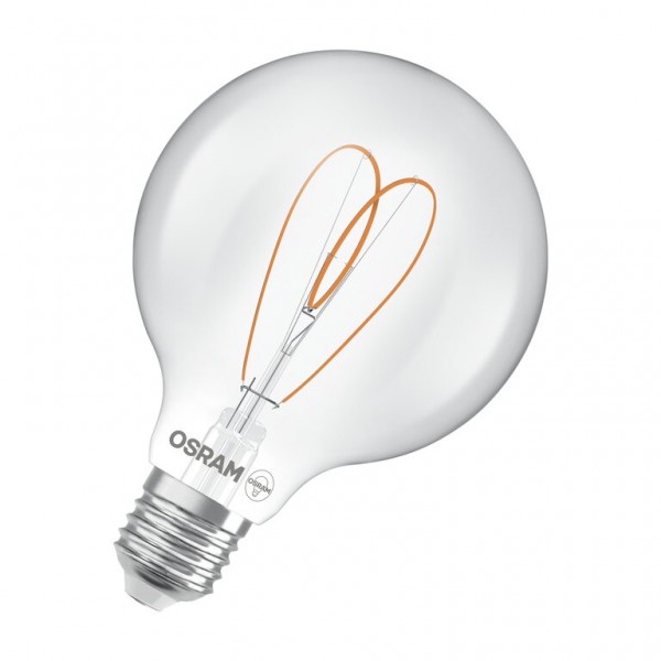 Osram / Ledvance Vintage 1906 Globe G95 LED Filament Heart 7.2-60W 927 warmweiß 806lm dimmbar E27 klar 300° 220-240V