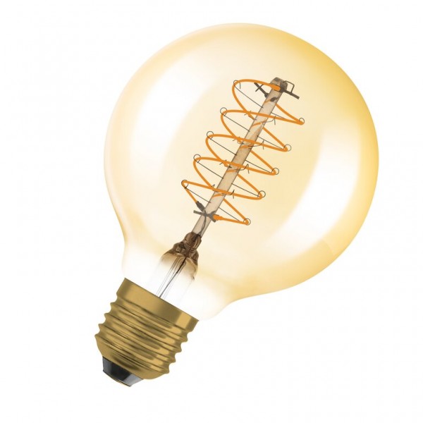 Osram / Ledvance Vintage 1906 Globe G80 LED Filament 7-48W 822 extra warmweiß 600lm dimmbar E27 gold 320° 220-240V