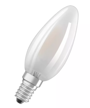 Osram / Ledvance Retrofit Kerze B35 LED Filament 4-40W 827 warmweiß 470lm E14 matt 300° 220-240V