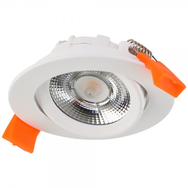 EVN COB-LED Leuchte weiß schwenkbar rund 84x26mm 6W 3000K 430lm 21-40° 220-240V IP20