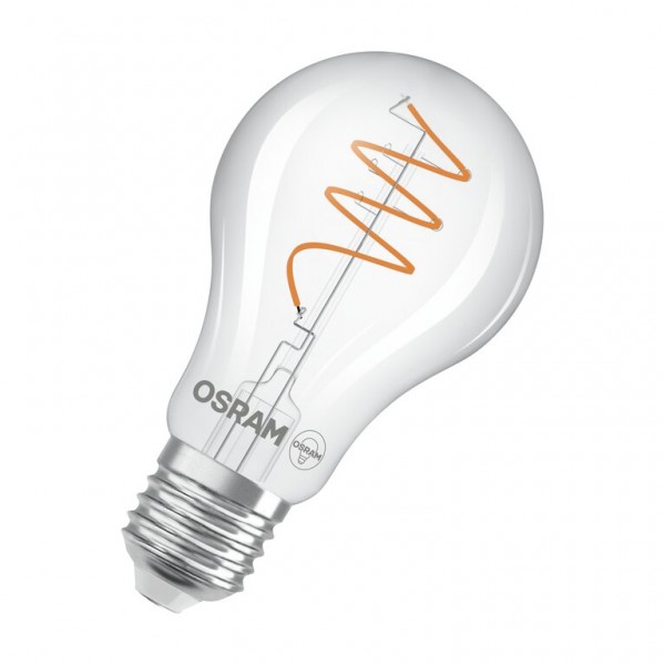 Osram / Ledvance Vintage 1906 Classic A LED Filament Spiral 3.4-40W 827 warmweiß 470lm E27 klar 300° 220-240V