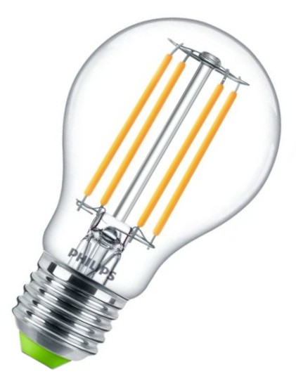 Philips LEDbulb A60 UltraEfficient 2.3-40W 830 warmweiß 485lm E27 klar 180° 220-240V