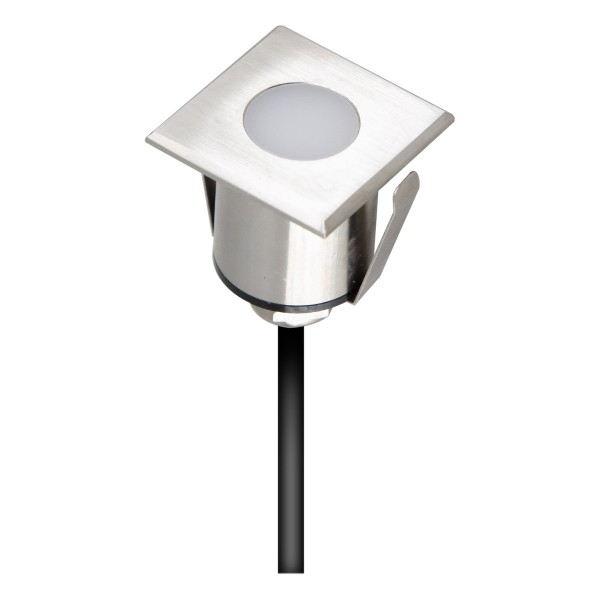 EVN Power-LED Bodeneinbauleuchte Edelstahl Optik viereckig 35x35x40mm 1W 3000K 100lm >80° 12V IP67